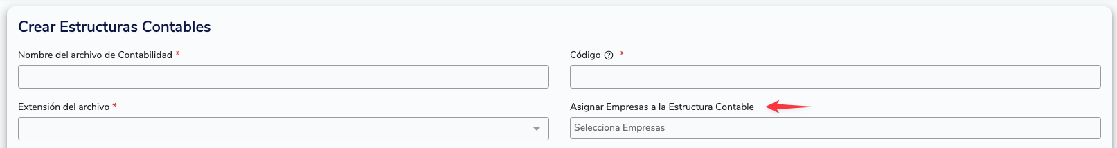 Asignar empresas a una estructura contable